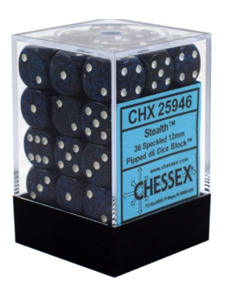 Chessex CHX25946 D6 Block 12mm Stealth