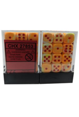 Chessex CHX27853 12mm D6 Block Festive Sunburst w/red