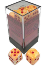 Chessex CHX27653 16mm d6 Block Festive Sunburst w/red
