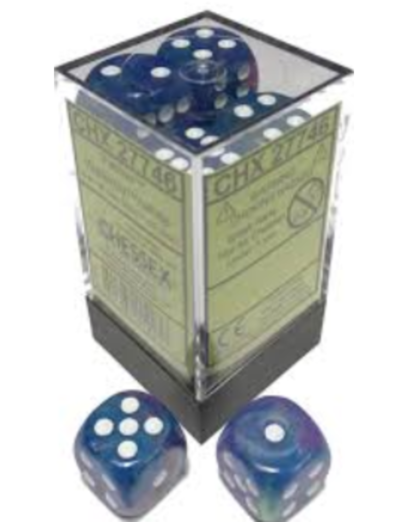 Chessex CHX27746 16mm D6 Block Festive Waterlily w/white