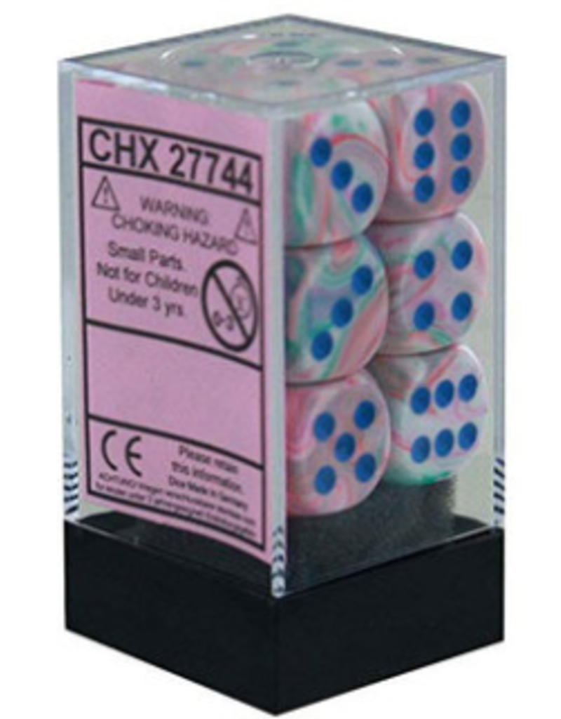 Chessex CHX27744 16mm D6 Block Festive Pop Art /Blue