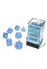 Chessex 7 Die Set - Borealis Sky Blue/white