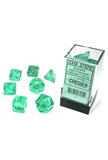 Chessex 7 Die Set - Borealis Light Green/gold Luminary