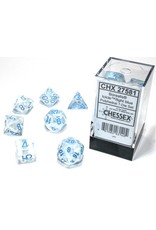 Chessex 7 Die Set - Borealis Icicle/light blue Luminary