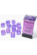 Chessex D6 Block - 16mm - Borealis Purple/white Luminary