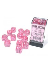 Chessex D6 Block - 16mm - Borealis Pink/silver Luminary