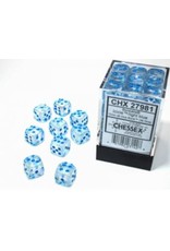 Chessex D6 Block - 12mm - Borealis Icicle/light blue luminary