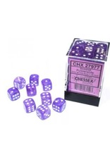 Chessex D6 Block - 12mm - Borealis Purple/white Luminary