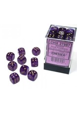 Chessex D6 Block - 12mm - Borealis Royal Purple/gold Luminary