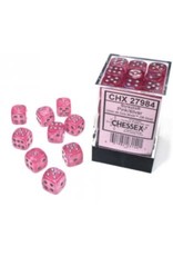 Chessex D6 Block - 12mm - Borealis Pink/silver Luminary