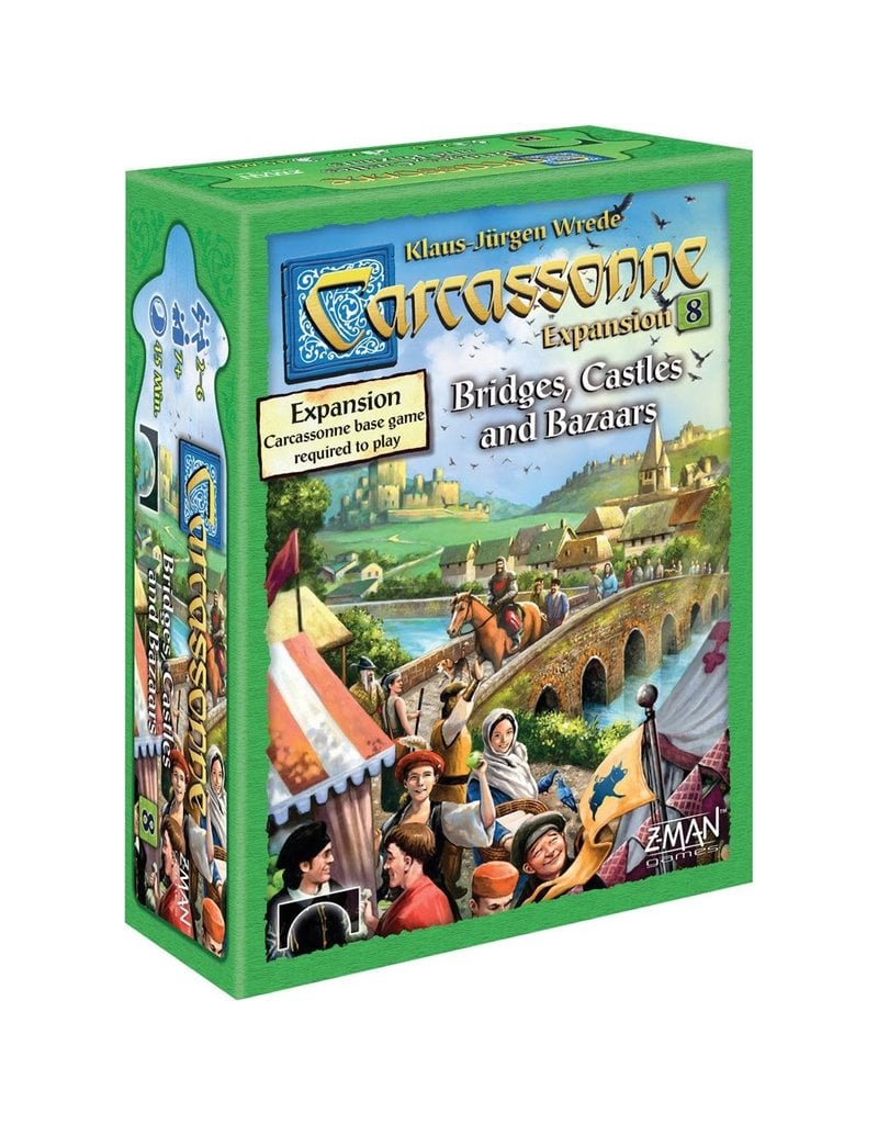 ZMan Games Carcassonne Expansion 8 Bridges, Castles, & Bazaars