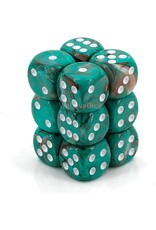 Chessex D6 Block - 16mm - Marble Oxi-Copper/White