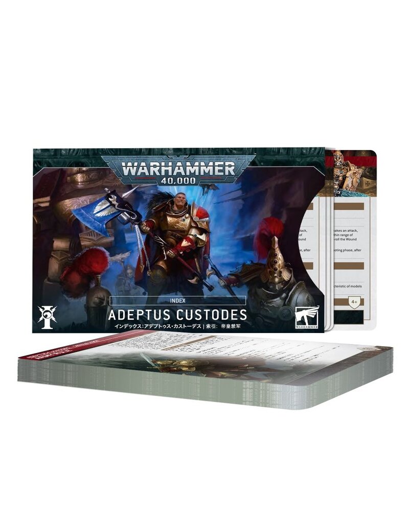Games Workshop WH40k Index Adeptus Custodes Datacards