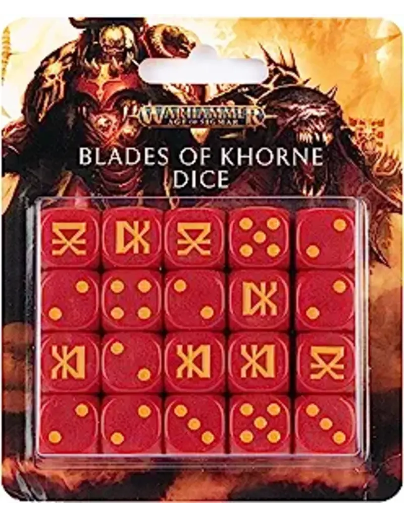 Games Workshop WH AOS Blades of Khorne Dice
