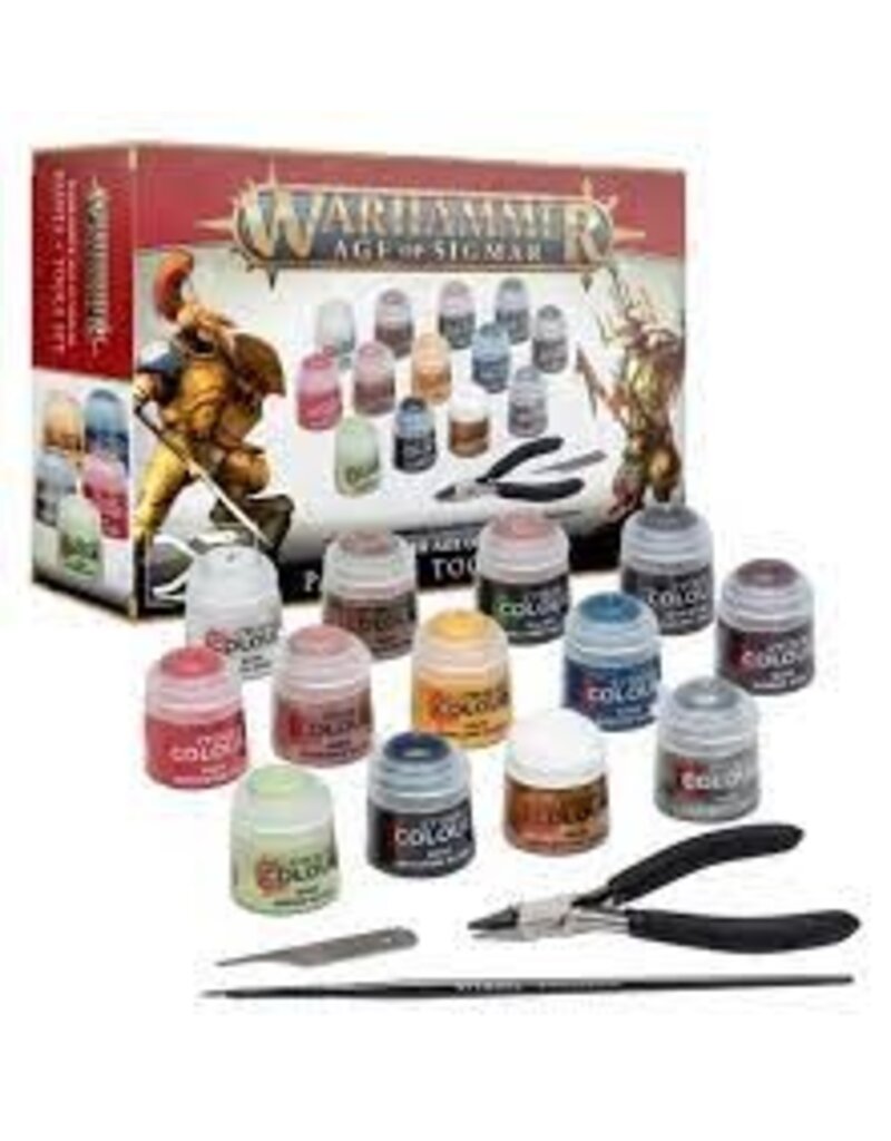 Games Workshop Age of Sigmar Paints + Tools Set