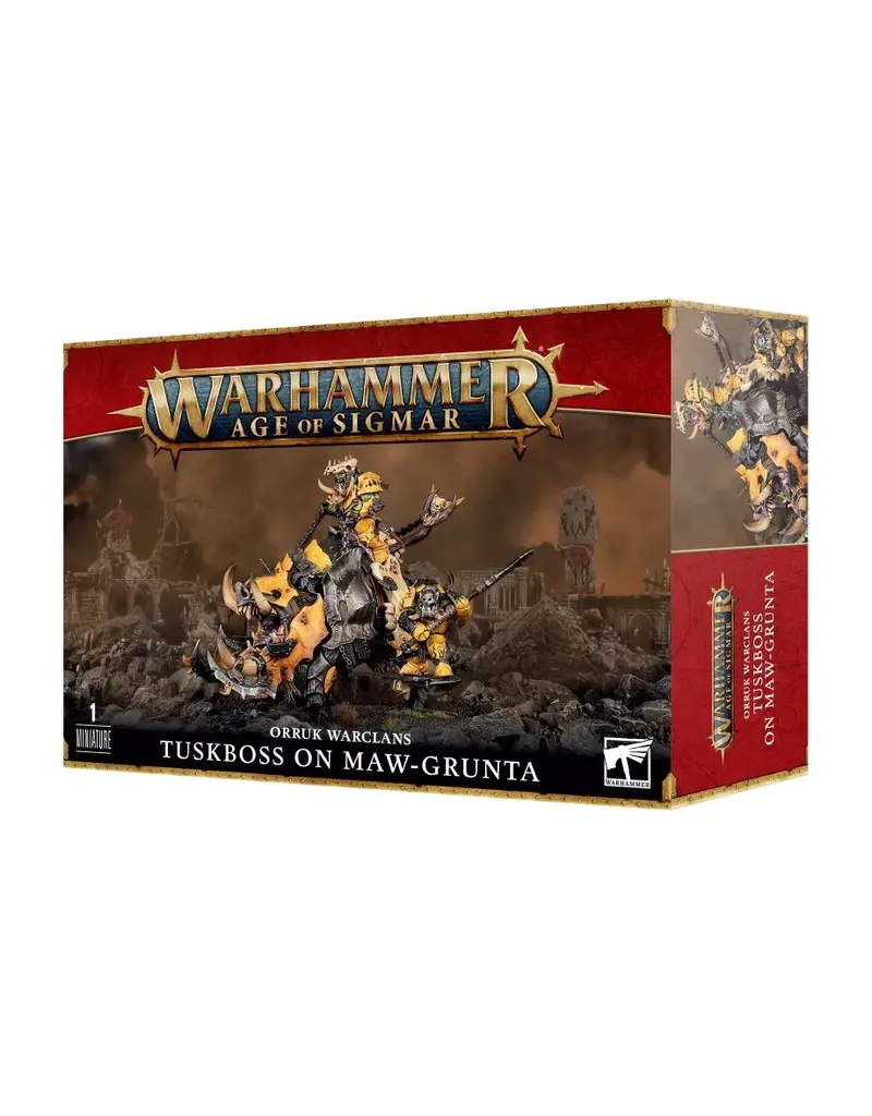 Games Workshop WH AOS Orruk Warclans: Tuskboss on Maw-Grunta