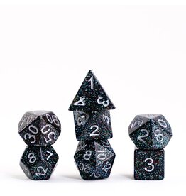 Metallic Dice Games Resin Poly Dice  Set: Astro Mica