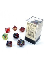 Chessex Chessex Nebula Primary Turquoise Luminary 7 Die Set