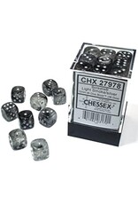 Chessex Chessex Borealis 12mm d6 Light Smoke/silver Luminary Dice Block (36 dice)