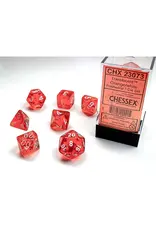 Chessex 7 Die Set - Translucent Orange & White