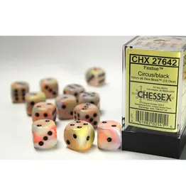 Chessex Chessex: Festive Circus/Black 16Mm D6 Dice Block