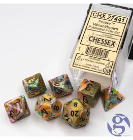 Chessex Chessex: Festive Vibrant/Brown 7 Die Set