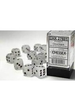 Chessex Chessex: Frosted Clear/Black 16Mm D6 Dice