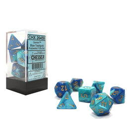 Chessex 7 Die Set - Gemini Blue-Teal/Gold