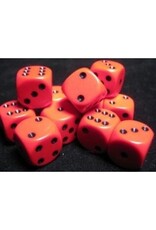 Chessex D6 Block - 16mm - Opaque Red/Black