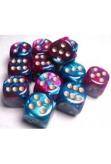Chessex D6 Block - 16mm - Gemini Purple-Teal/Gold