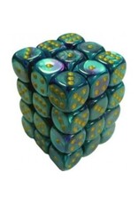 Chessex D6 Block - 12mm - Gemini Purple-Teal/Gold