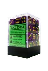 Chessex D6 Block - 12mm - Gemini Green-Purple/Gold