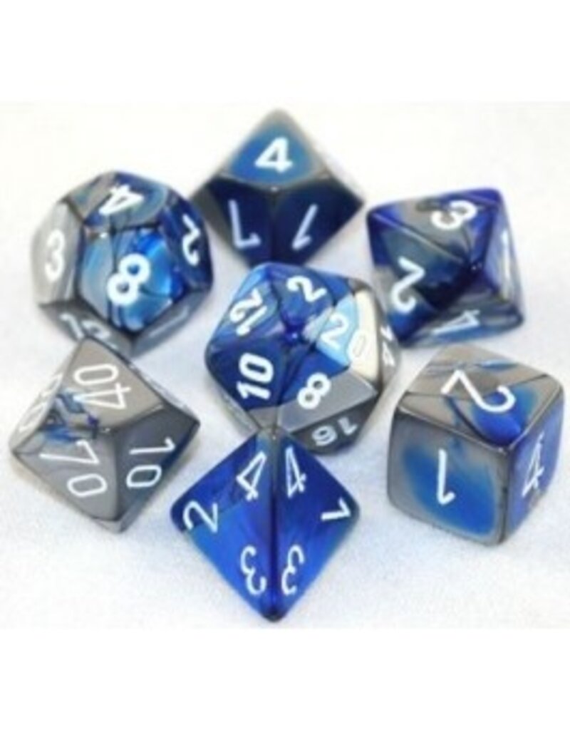 Chessex 7 Die Set - Gemini Blue/Steel