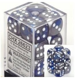 Chessex D6 Block - 16mm - Gemini Blue/Steel