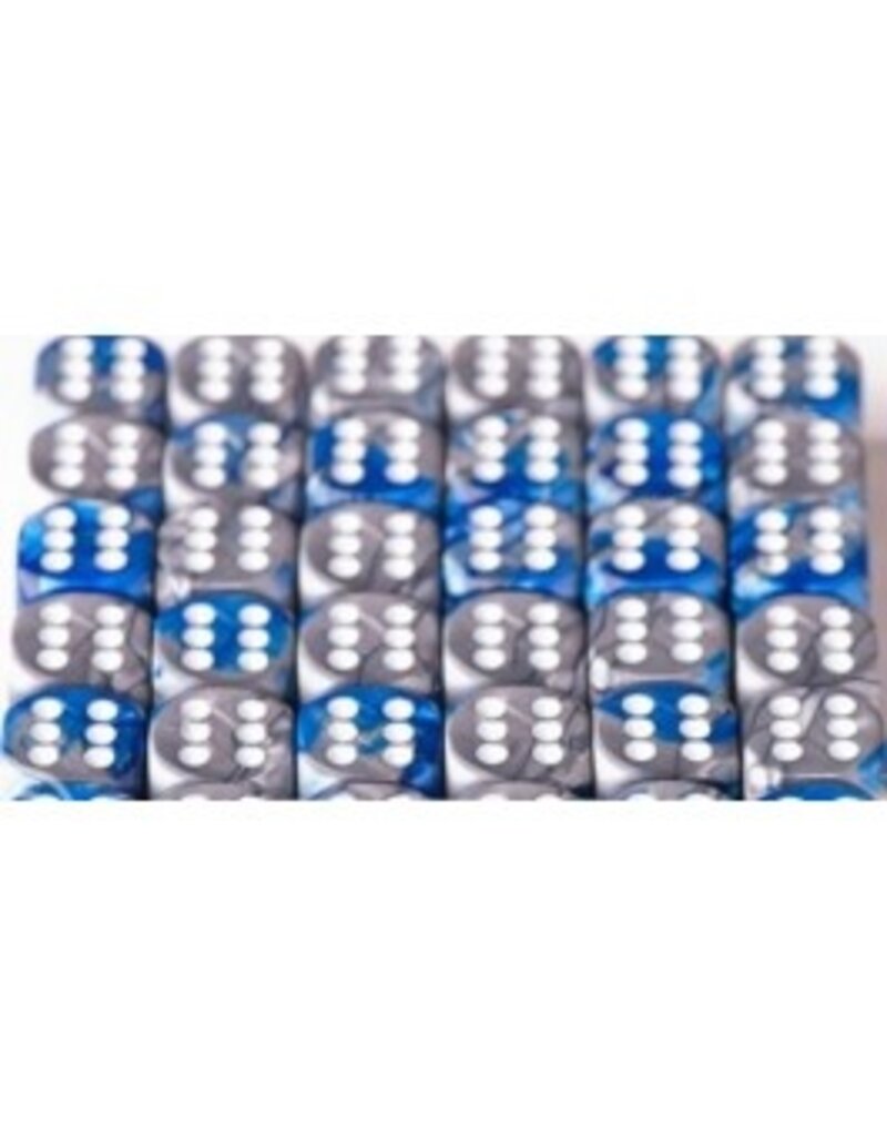 Chessex D6 Block - 12mm - Gemini Blue/Steel