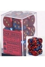 Chessex D6 Block - 16mm - Gemini Blue-Red/Gold