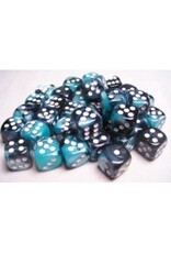 Chessex D6 Block - 16mm - Gemini Black-Shell/White