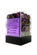 Chessex D6 Block - 12mm - Gemini Black-Purple/Gold