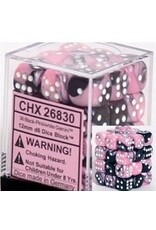 Chessex D6 Block - 12mm - Gemini Black-Pink/White