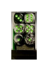 Chessex D6 Block - 16mm - Gemini Black-Grey/Green