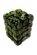 Chessex D6 Block - 12mm - Black-Grey/Green