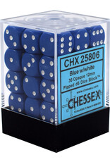 Chessex D6 Block - 12mm - Opaque Blue/White