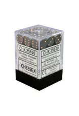 Chessex D6 Block - 12mm - Opaque Dark Grey/Copper