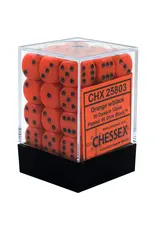 Chessex D6 Block - 12mm - Opaque Orange/Black