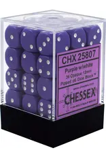 Chessex D6 Block - 12mm - Opaque Purple/White