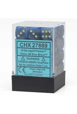 Chessex Chessex: Phantom Teal/Gold 12Mm D6 Dice Block