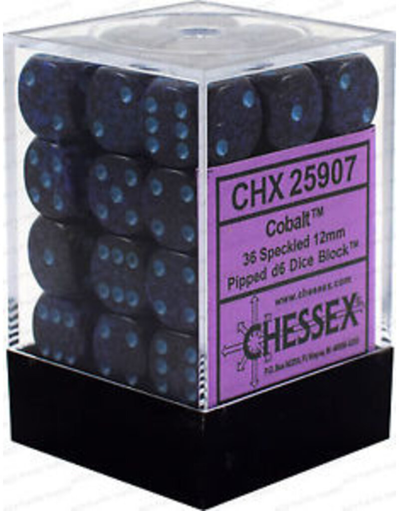 Chessex D6 Block - 12mm - Speckled Cobalt