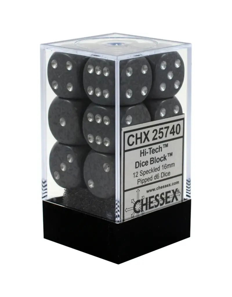 Chessex D6 Block - 16mm - Speckled Hi-Tech
