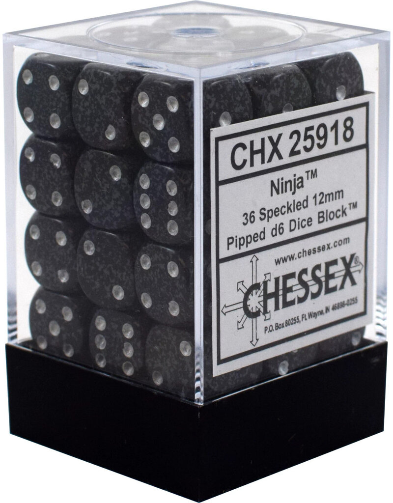 Chessex D6 Block - 12mm - Speckled Ninja