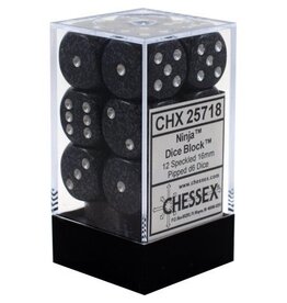 Chessex D6 Block - 16mm - Speckled Ninja